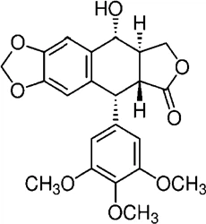Podophyllotoxin-structure Podophyllotoxin-structure